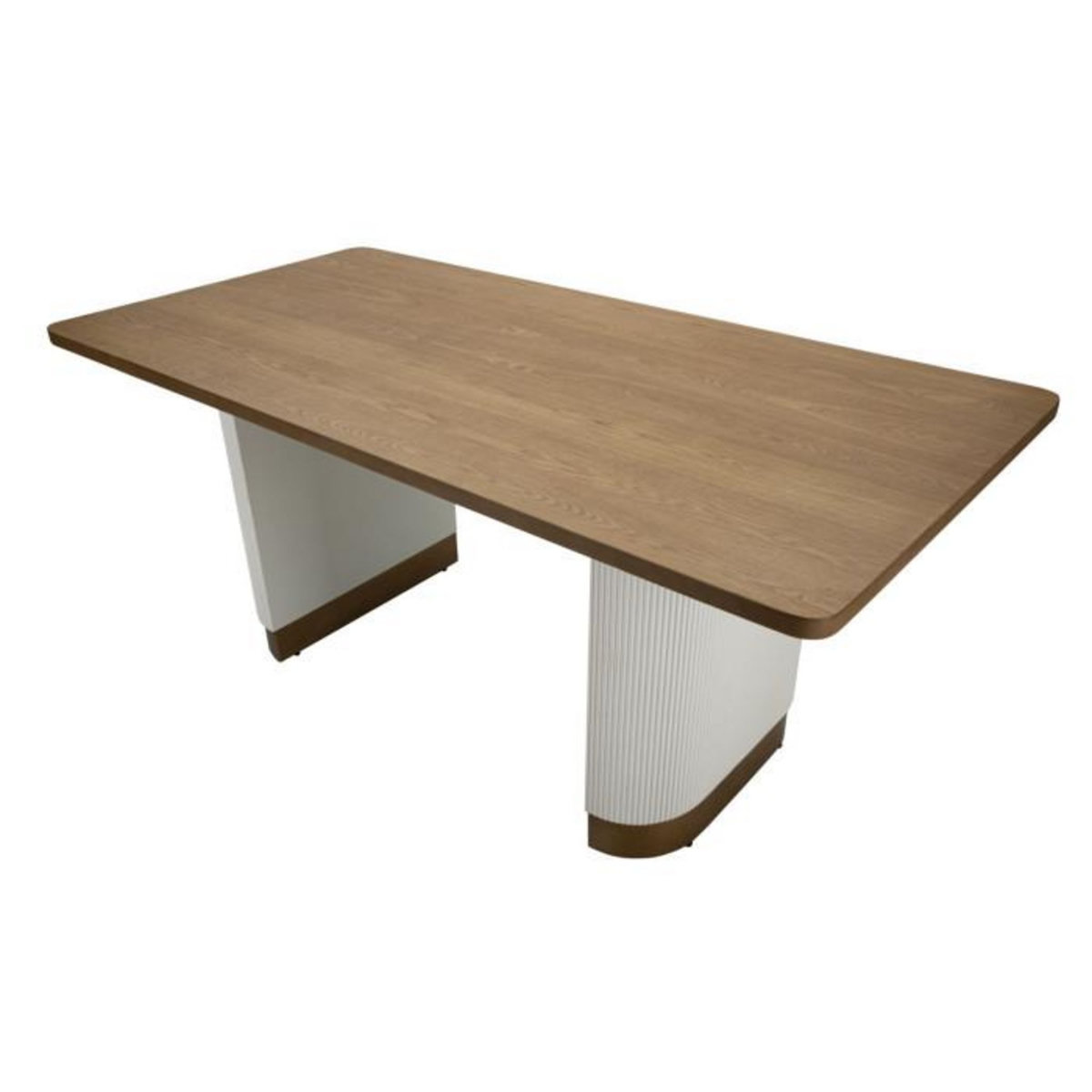 Paris Prix Table à Manger en Bois  Tolosa  180cm Blanc & Naturel