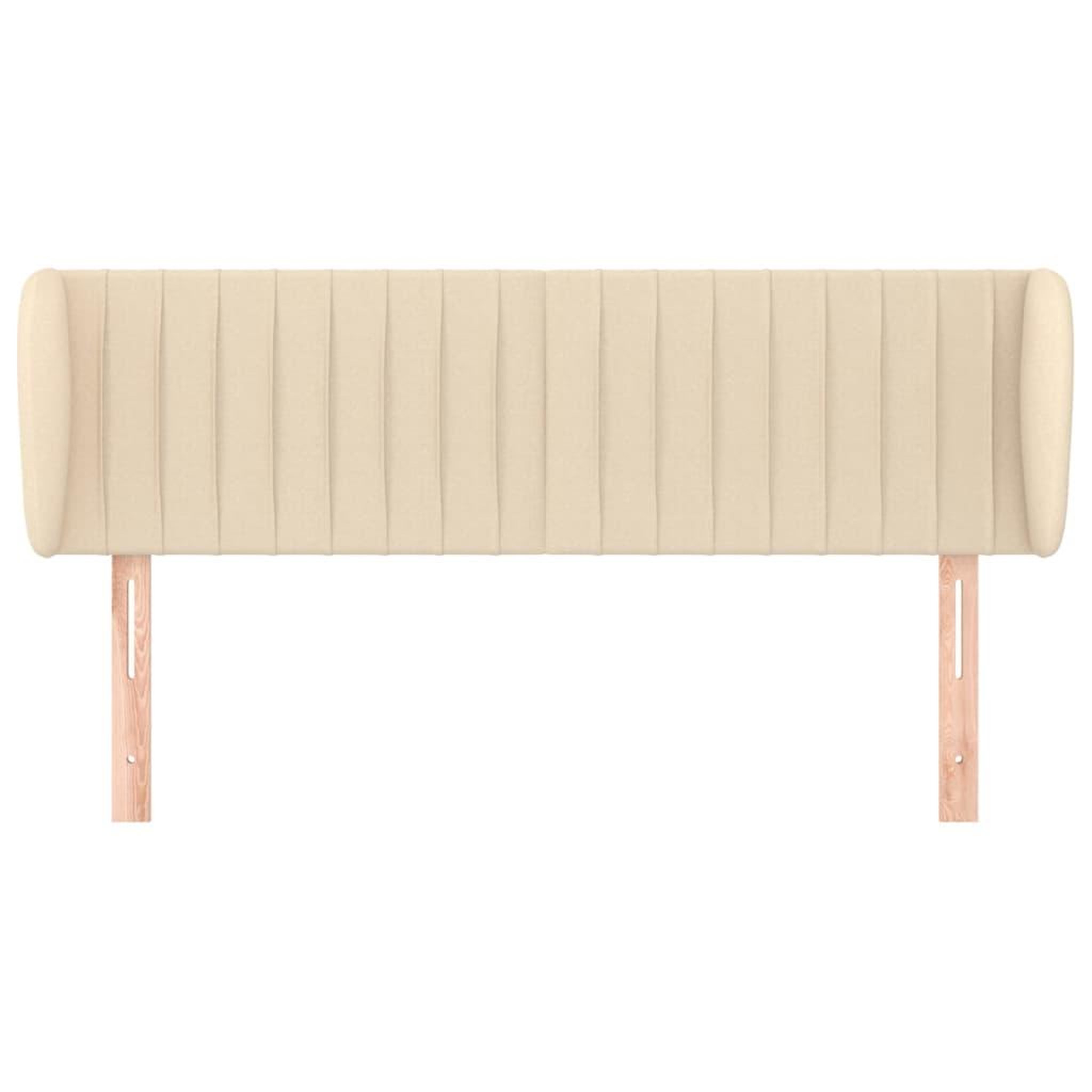 Voir la diapositive 3 : VIDAXL Tete de lit avec oreilles Creme 147x23x78/88 cm Tissu