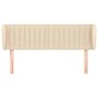 Voir la diapositive 3 : VIDAXL Tete de lit avec oreilles Creme 147x23x78/88 cm Tissu