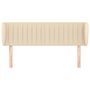 Voir la diapositive 3 : VIDAXL Tete de lit avec oreilles Creme 147x23x78/88 cm Tissu