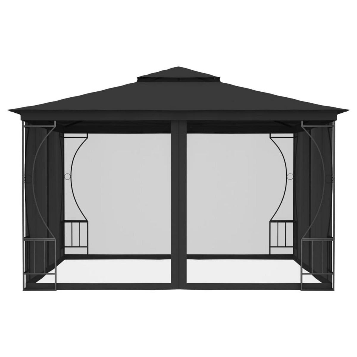 VIDAXL Tonnelle avec moustiquaire 300x300x265 cm Anthracite