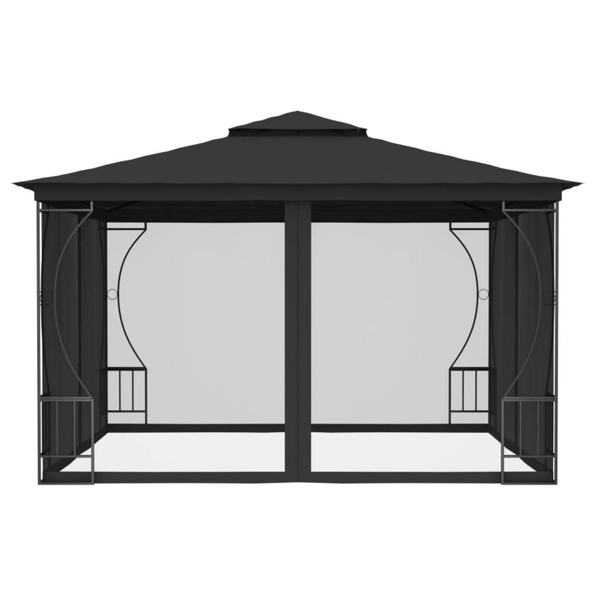 VIDAXL Tonnelle avec moustiquaire 300x300x265 cm Anthracite