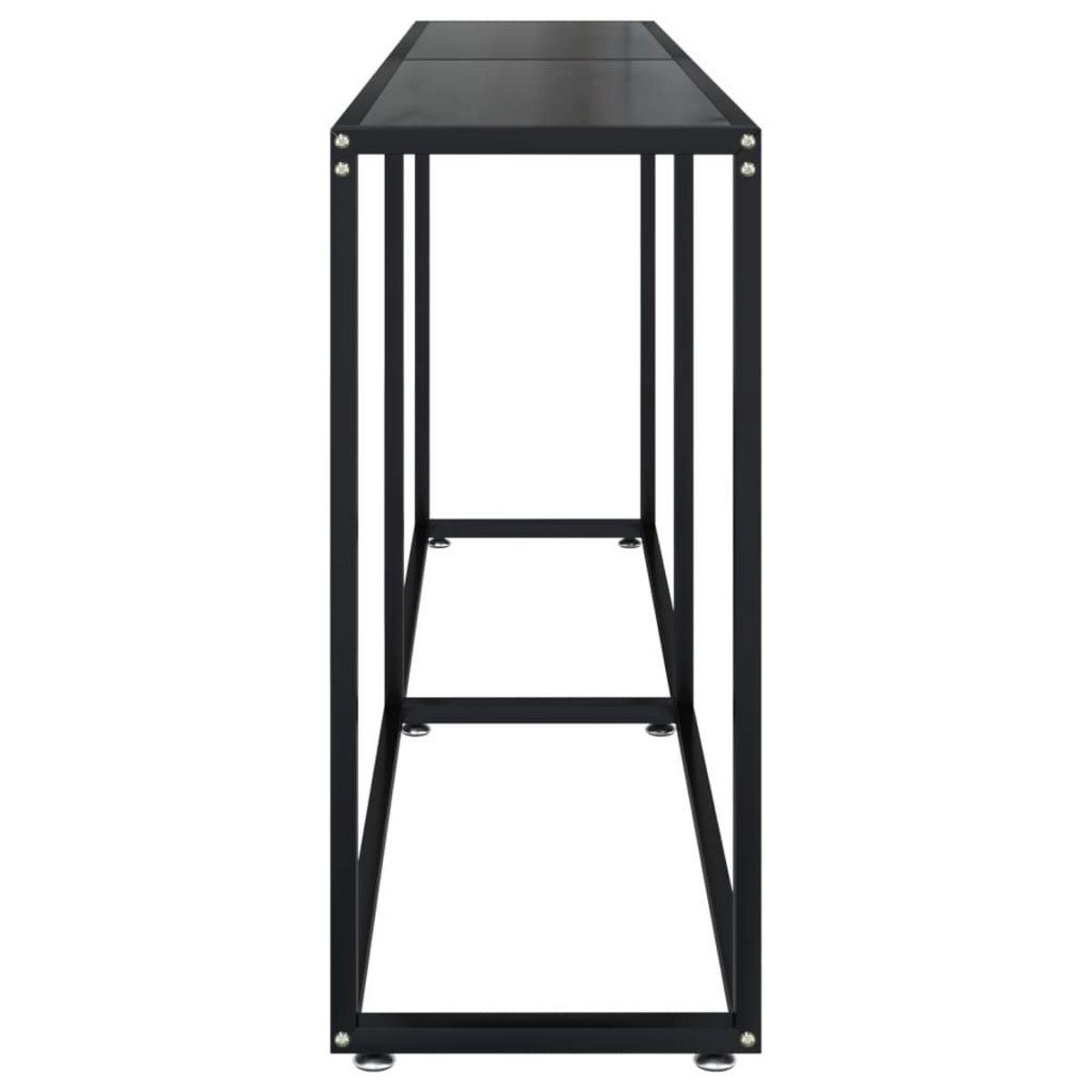 VIDAXL Table console Noir 180x35x75,5 cm Verre trempe