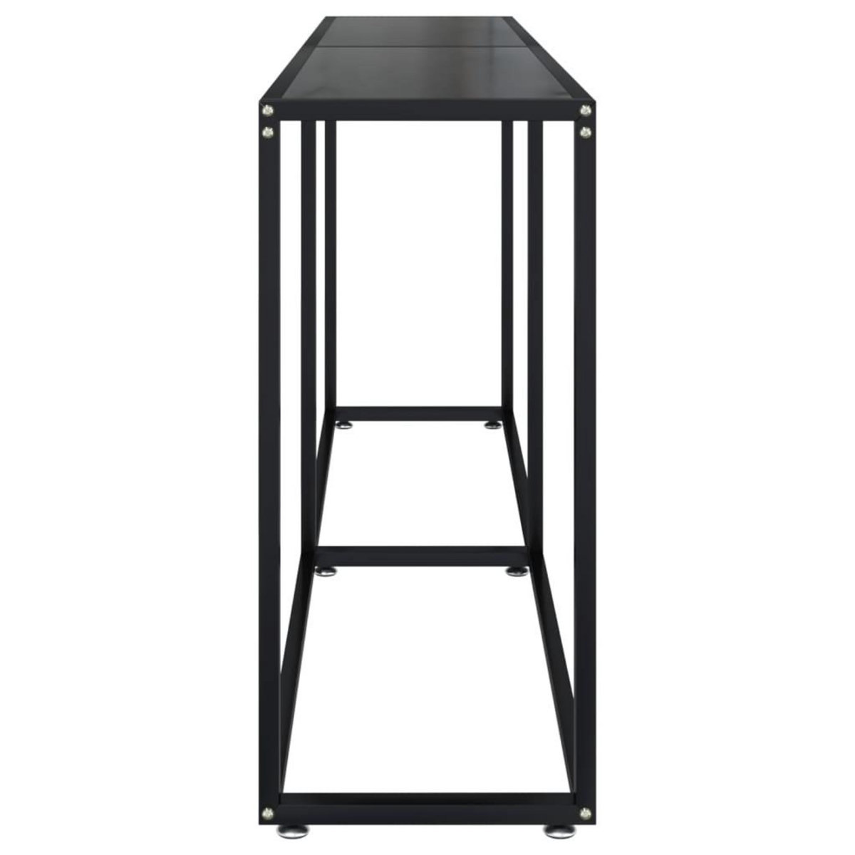 VIDAXL Table console Noir 180x35x75,5 cm Verre trempe