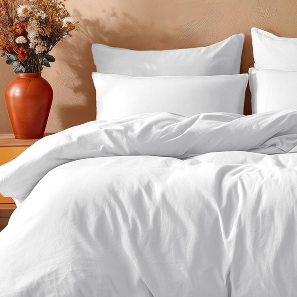 Sensei Maison Parure housse de couette avec 2 taies 50x70 cm en coton STUDIO