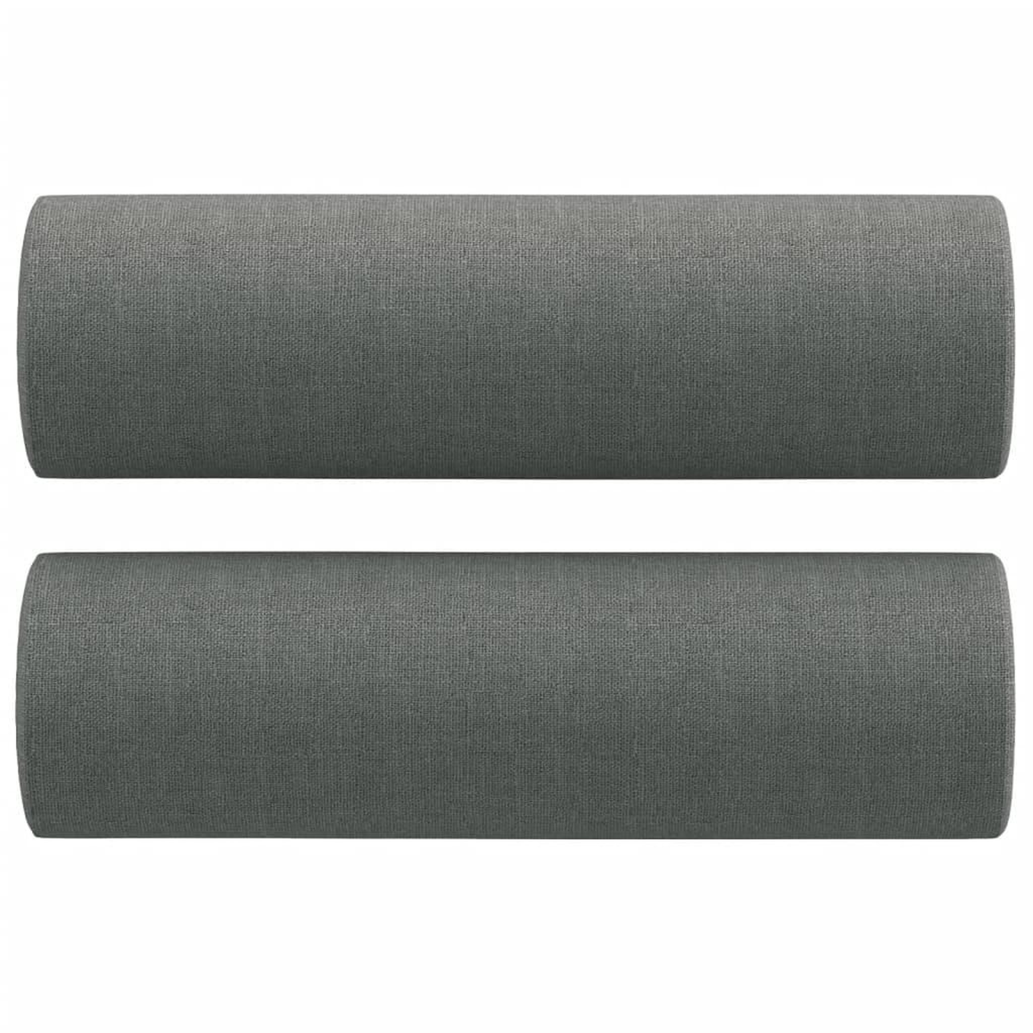 Voir la diapositive 5 : VIDAXL Canape 2 places avec oreillers gris fonce 140 cm tissu