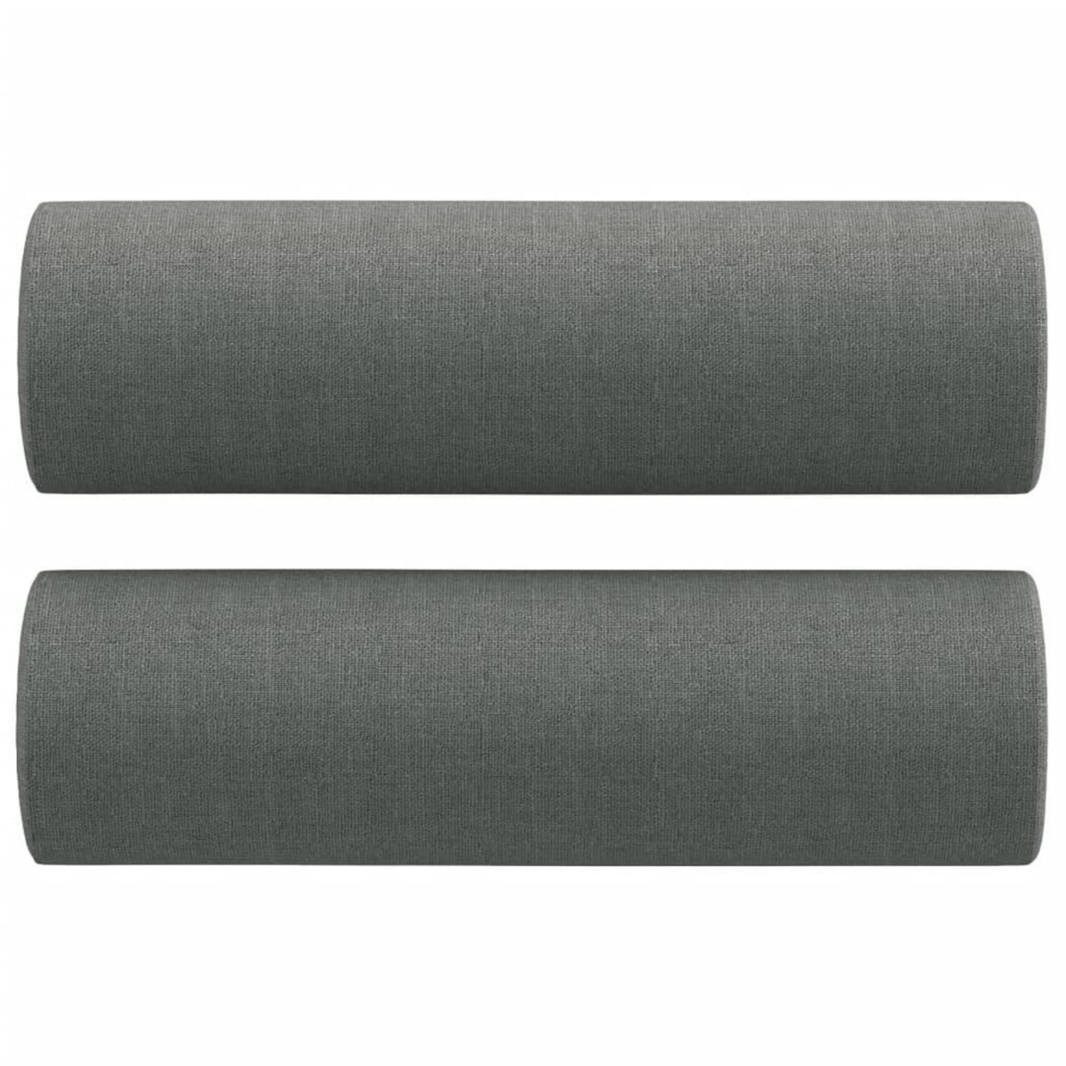 VIDAXL Canape 2 places avec oreillers gris fonce 140 cm tissu