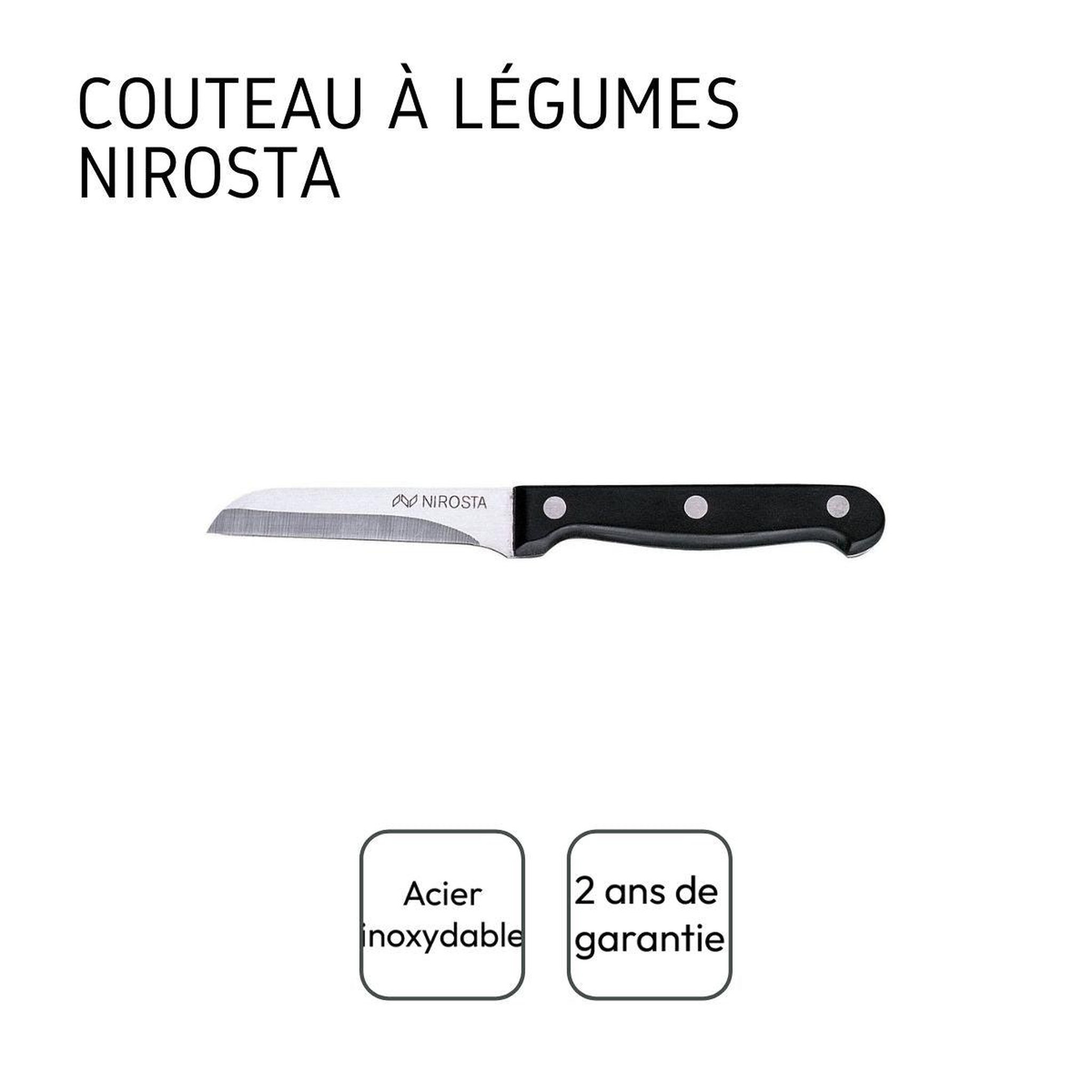 Voir la diapositive 4 : NIROSTA Couteau à légumes 18 cm nirosta mega