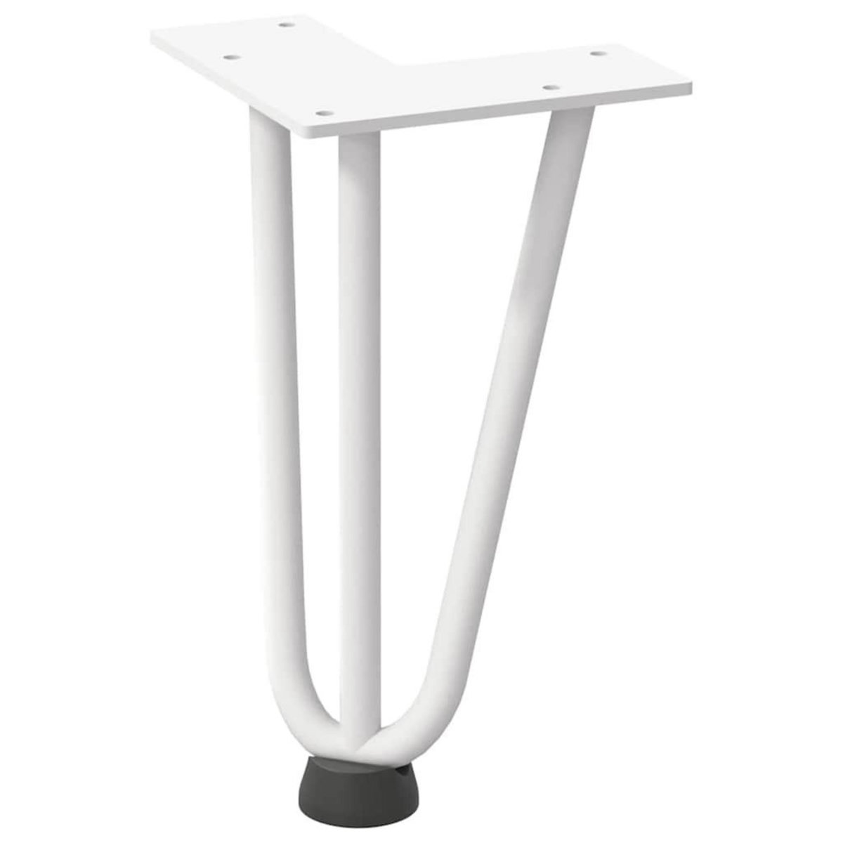 VIDAXL Pieds de table en forme d'epingle a cheveux 4 pcs blanc 20 cm