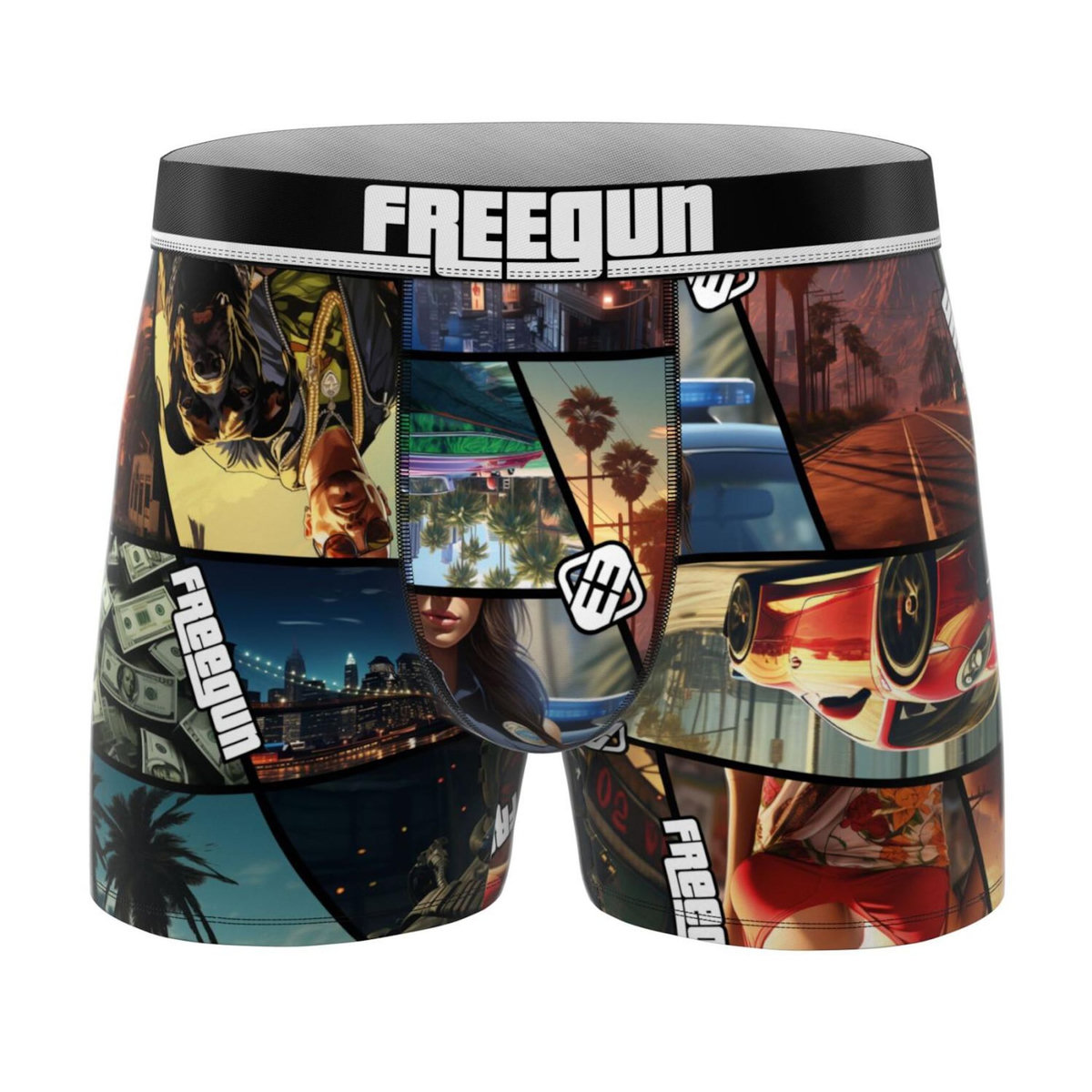 FREEGUN Lot de 3 boxers homme This is America