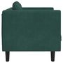 Voir la diapositive 5 : VIDAXL Fauteuil avec coussin vert fonce velours