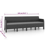 Voir la diapositive 6 : VIDAXL Salon de jardin 3 pcs avec coussins PP Rotin Anthracite