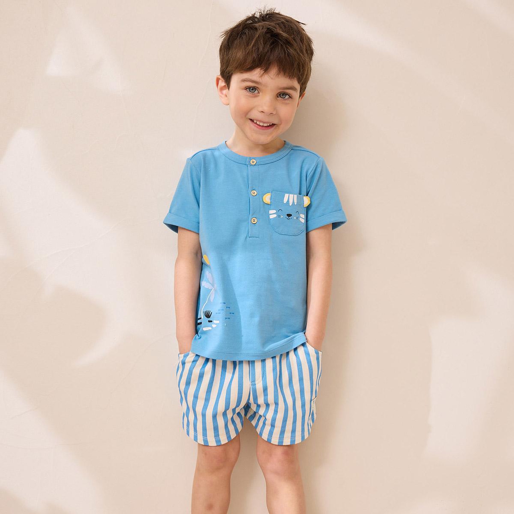 Voir la diapositive 4 : Petit Béguin Ensemble enfant t-shirt et short Biscarosse
