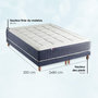 Voir la diapositive 5 : IDLITERIE Ensemble Matelas Ressort 7 zones + Mémoire de forme + Sommier KING STYLE + couette + oreillers - Fabriqué en France