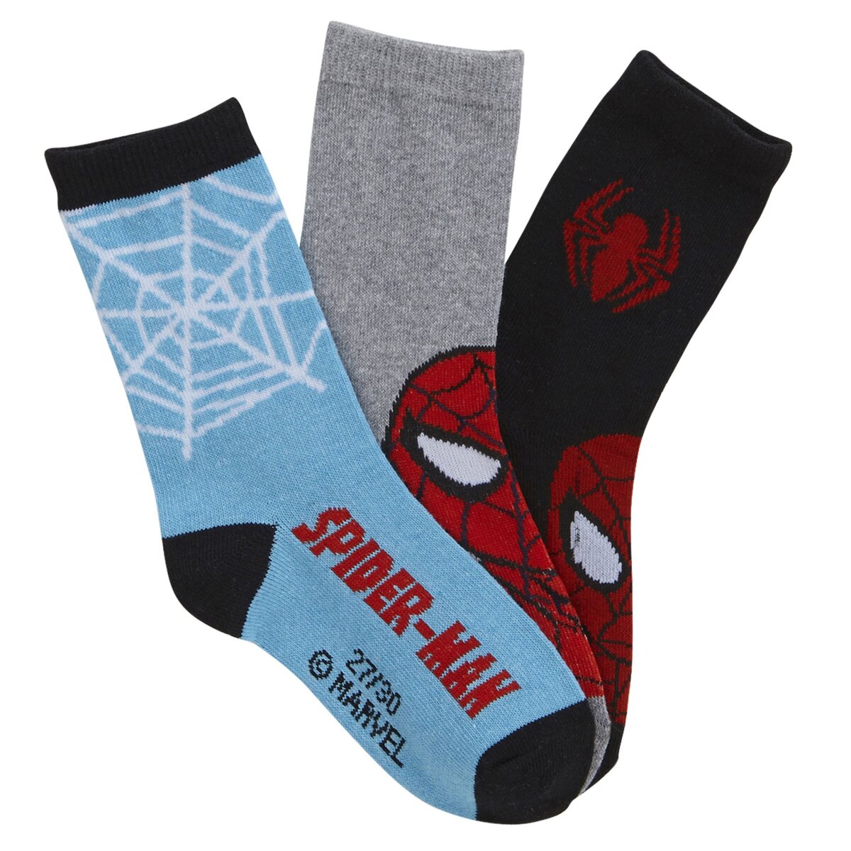SPIDERMAN Lot de 3 paires de chaussettes Spiderman Garçon
