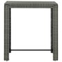 Voir la diapositive 2 : VIDAXL Table de bar de jardin Gris 100x60,5x110,5 cm Résine tressée