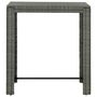 Voir la diapositive 2 : VIDAXL Table de bar de jardin Gris 100x60,5x110,5 cm Résine tressée