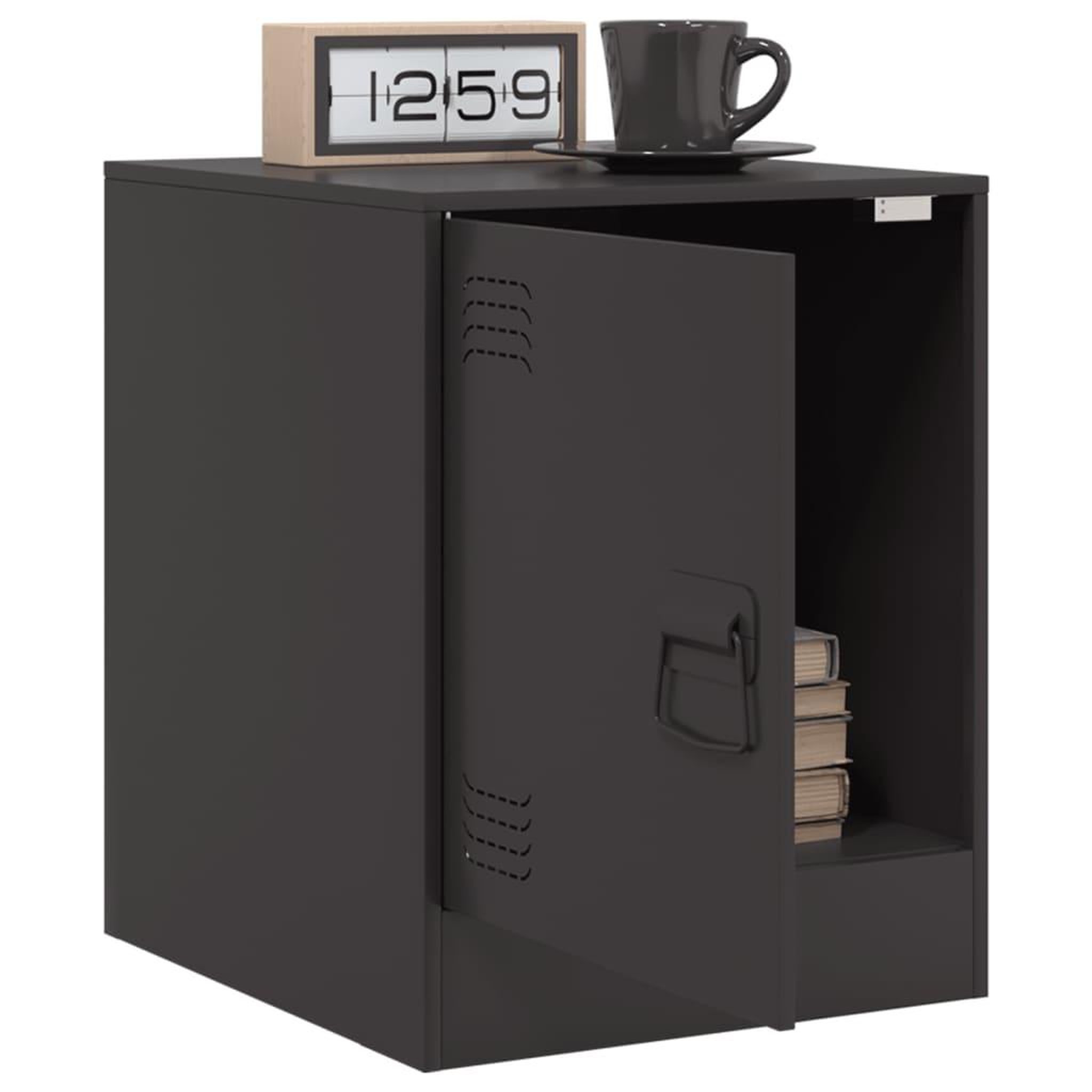 Voir la diapositive 4 : VIDAXL Tables de chevet 2 pcs noir 34,5x39x44 cm acier