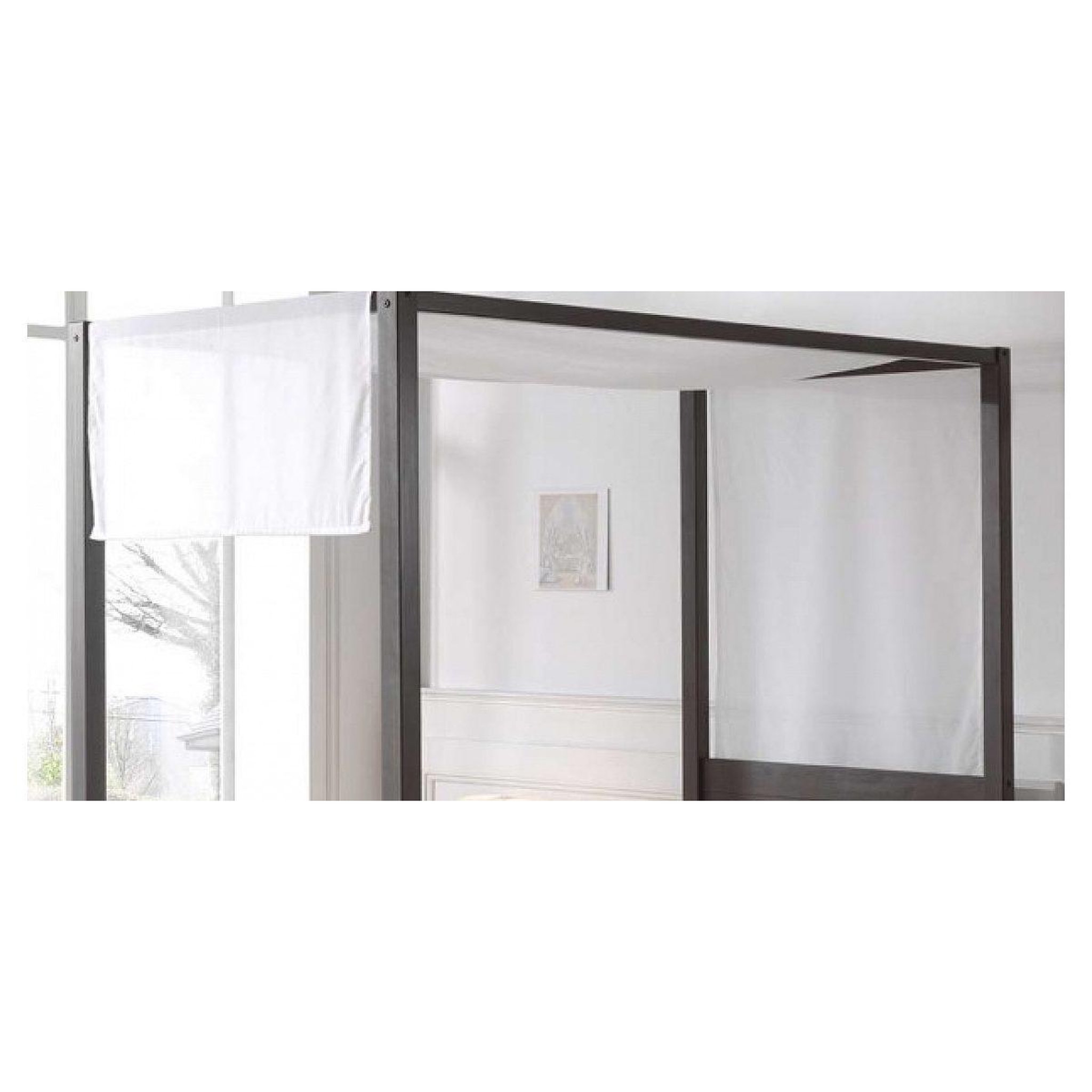 Voir la diapositive 2 : Paris Prix Voile pour Lit à Baldaquin  Pino  90x200cm Blanc