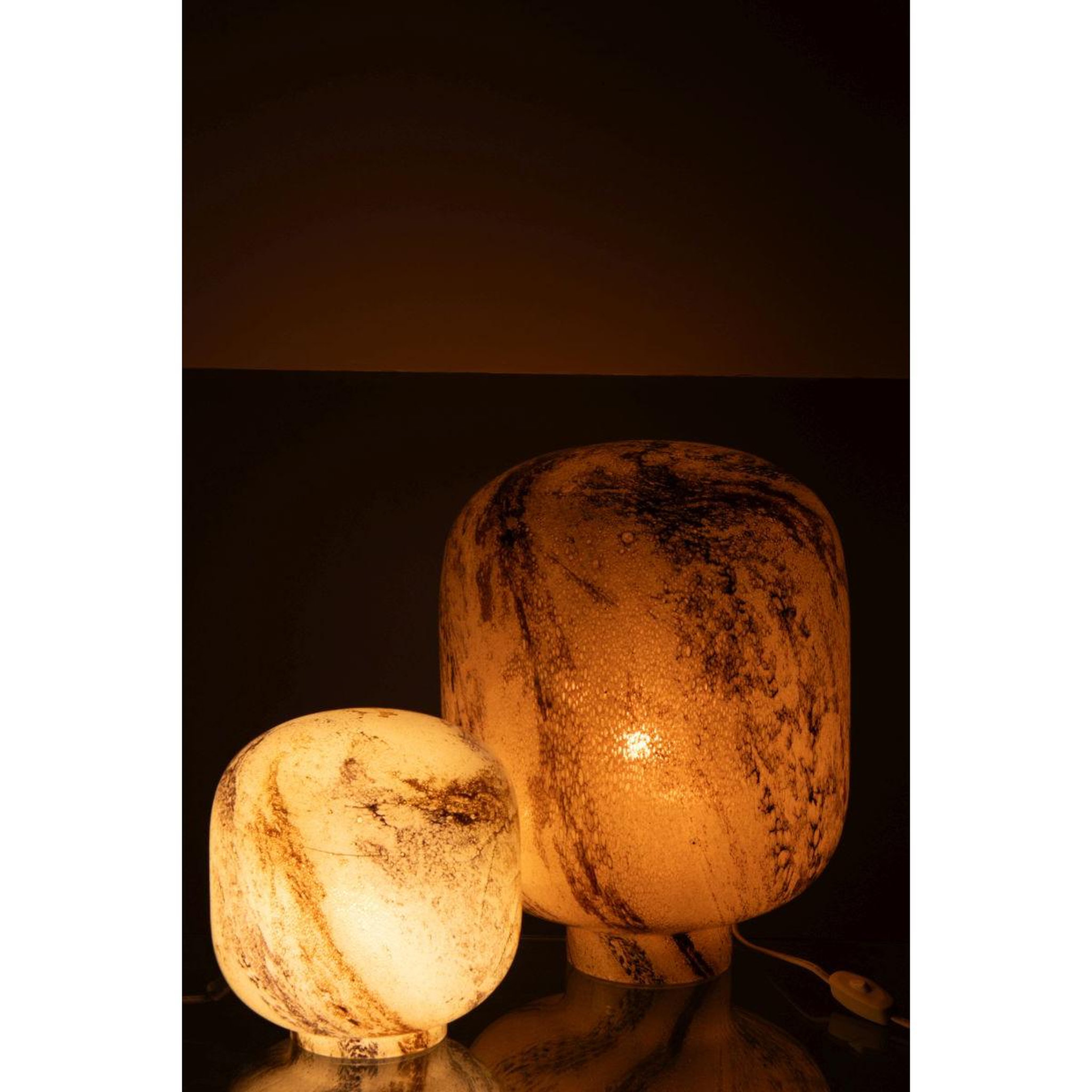 Voir la diapositive 6 : J-LINE Lampe à Poser en Verre  Bola  38cm Multicolore