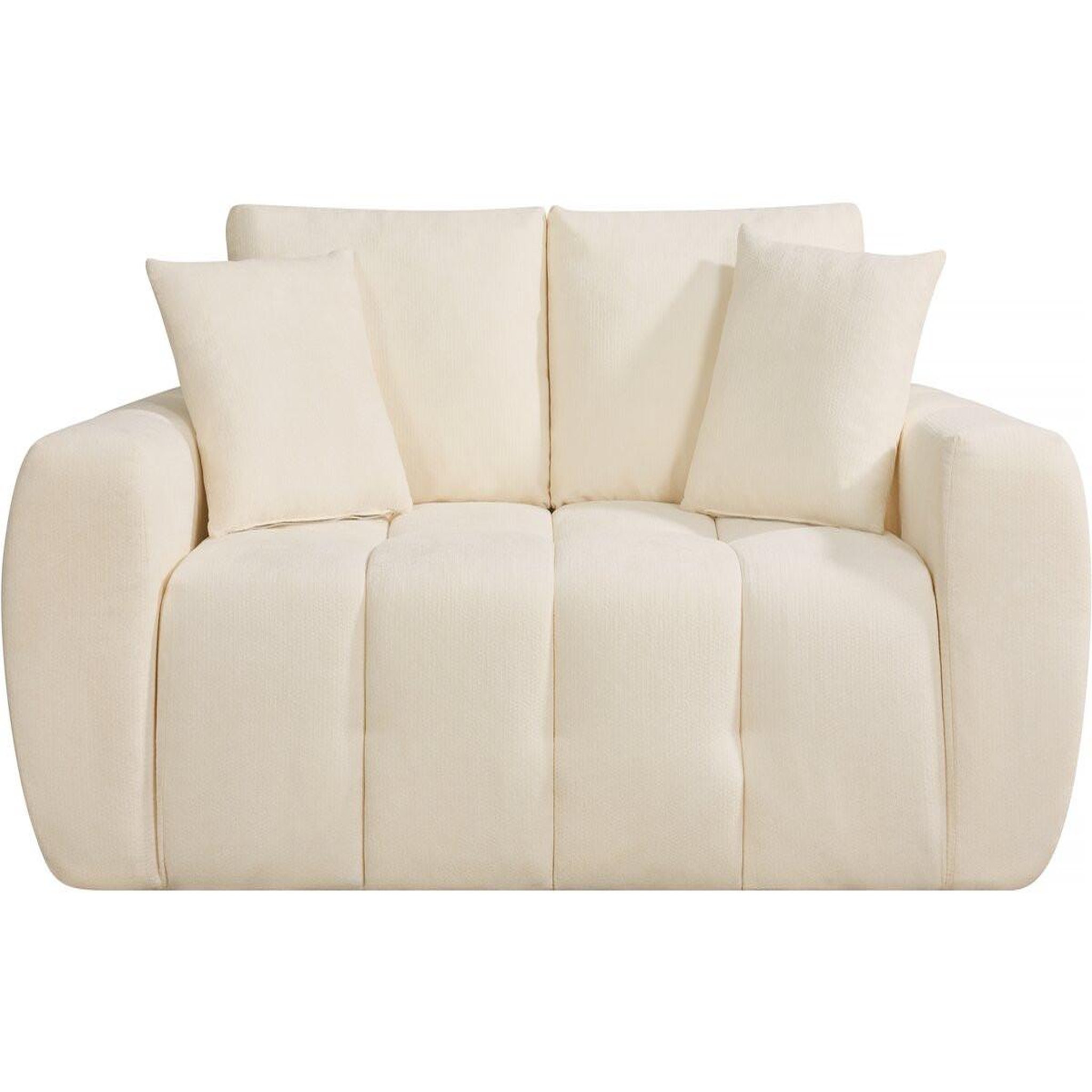 Habitat et Jardin Canapé droit en tissu style bubble  Léonie  - 2 places - Beige