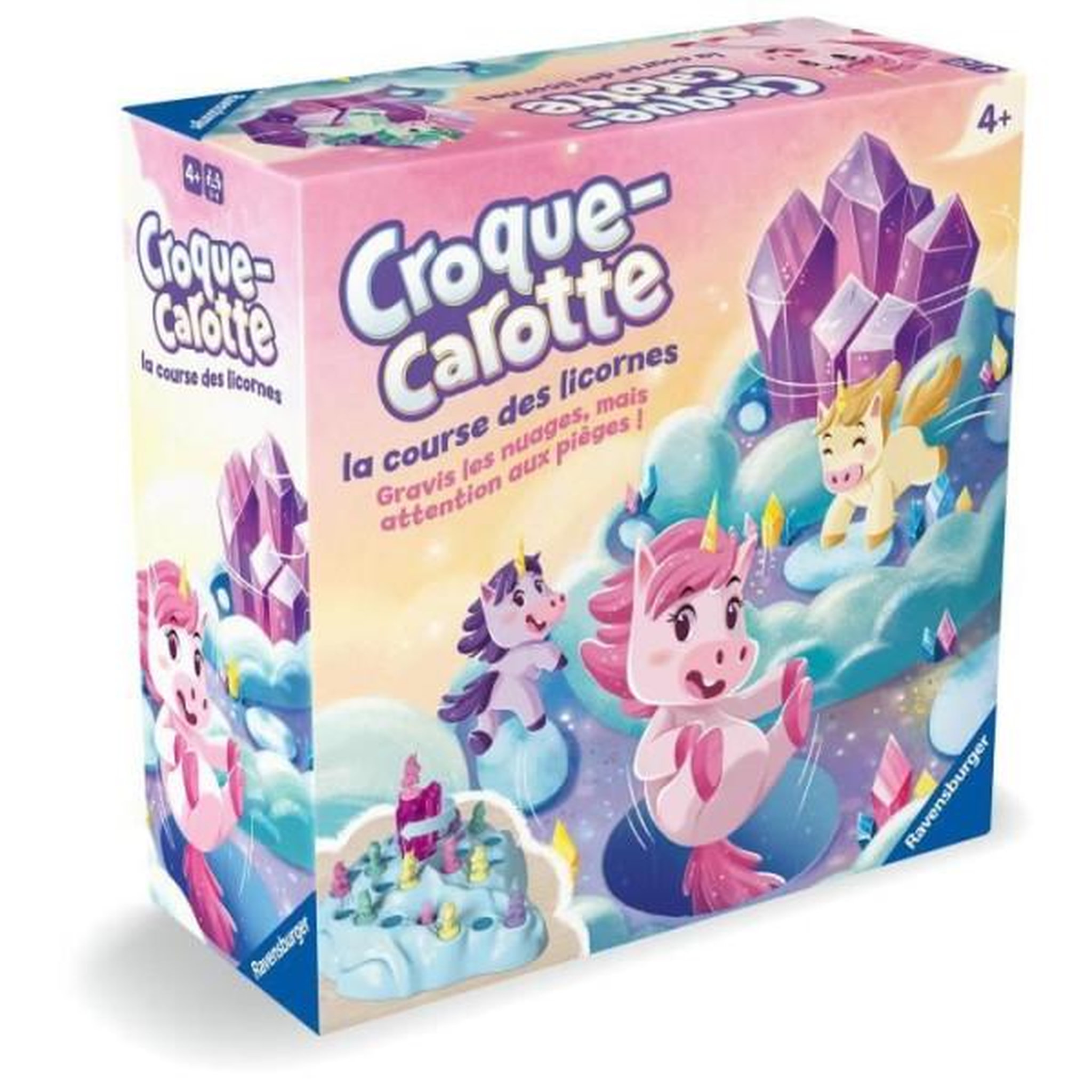 Voir la diapositive 2 : RAVENSBURGER Croque carotte licorne, jeu de société basé sur croque carotte, jeu de parcours rigolo, des 4 ans, 22798, ravensburger