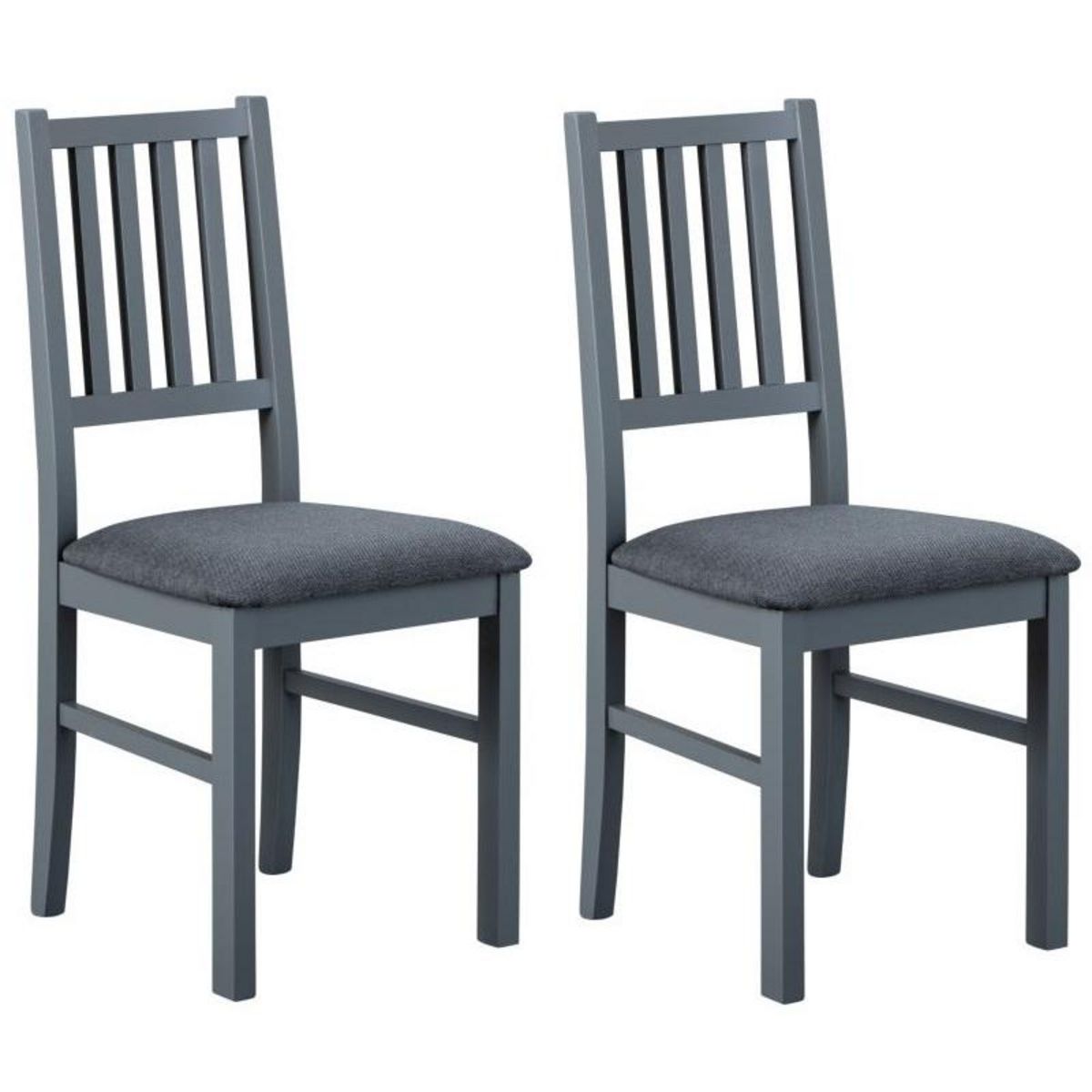 Lot de 2 chaises bois massif assise rembourée LUNA
