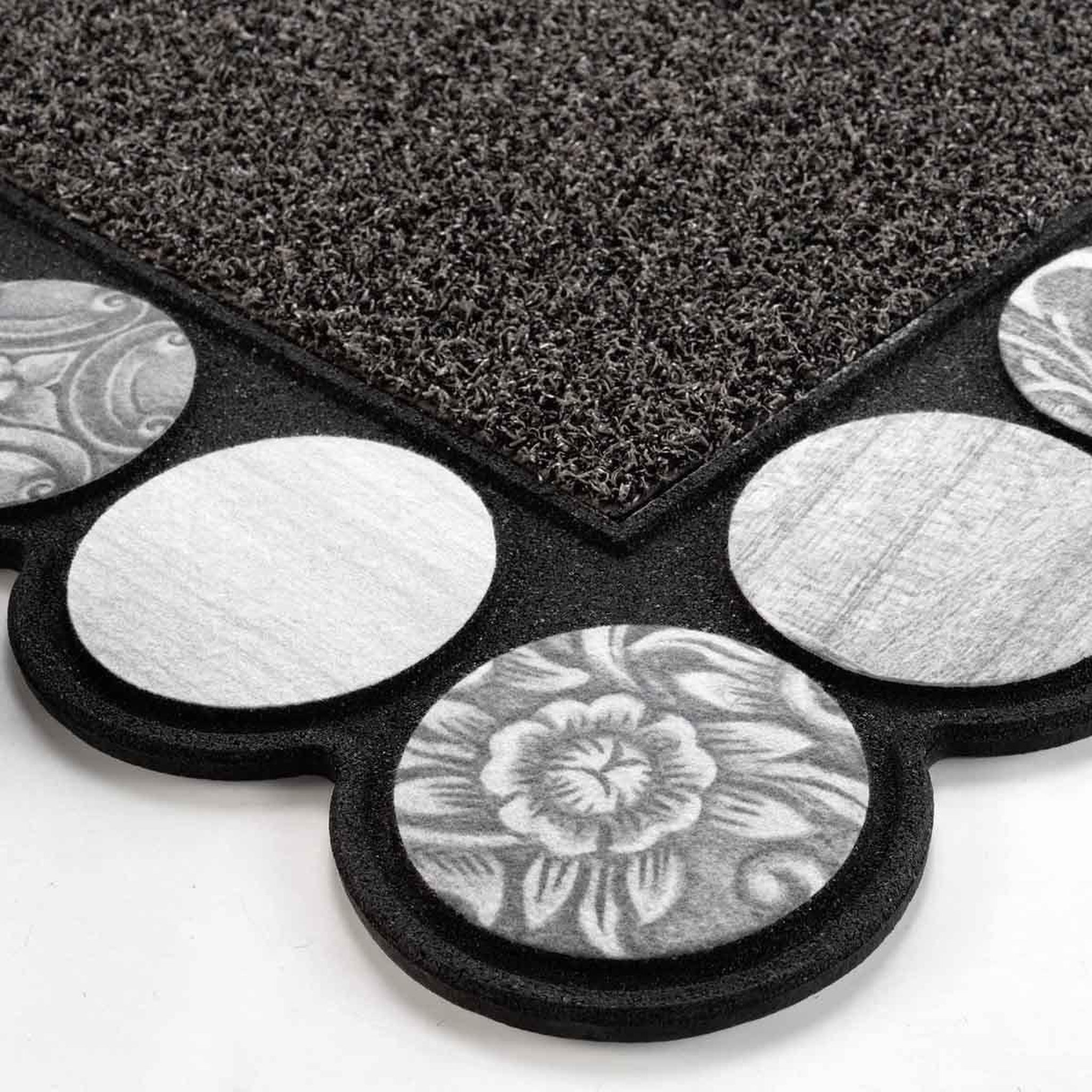 Voir la diapositive 2 : Douceur d'Intérieur Tapis d'Entrée Déco  Volea  45x75cm Gris