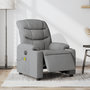 Voir la diapositive 1 : VIDAXL Fauteuil de massage inclinable electrique gris clair tissu