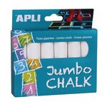 Apli Agipa Pochette de 6 craies Geantes Blanches