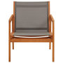 Voir la diapositive 2 : VIDAXL Chaise de jardin Gris Bois d'eucalyptus solide et textilene