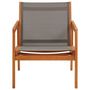 Voir la diapositive 2 : VIDAXL Chaise de jardin Gris Bois d'eucalyptus solide et textilene