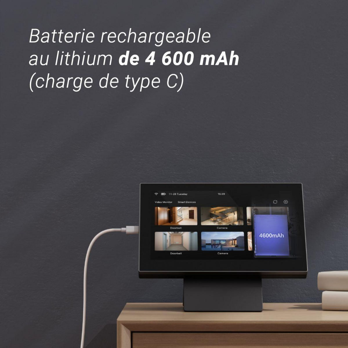 EZVIZ Ecran de vidéo-surveillance SD7-Ecran 7 tactile sans fil pour Ezviz