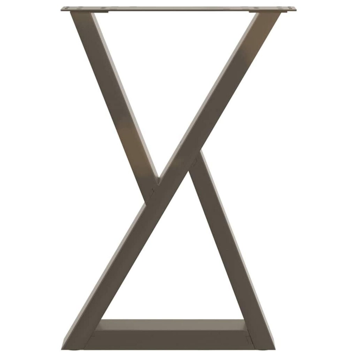 VIDAXL Pieds de table a manger 2pcs acier naturel 60x(72-73,3)cm acier