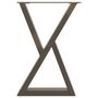 Voir la diapositive 5 : VIDAXL Pieds de table a manger 2pcs acier naturel 60x(72-73,3)cm acier
