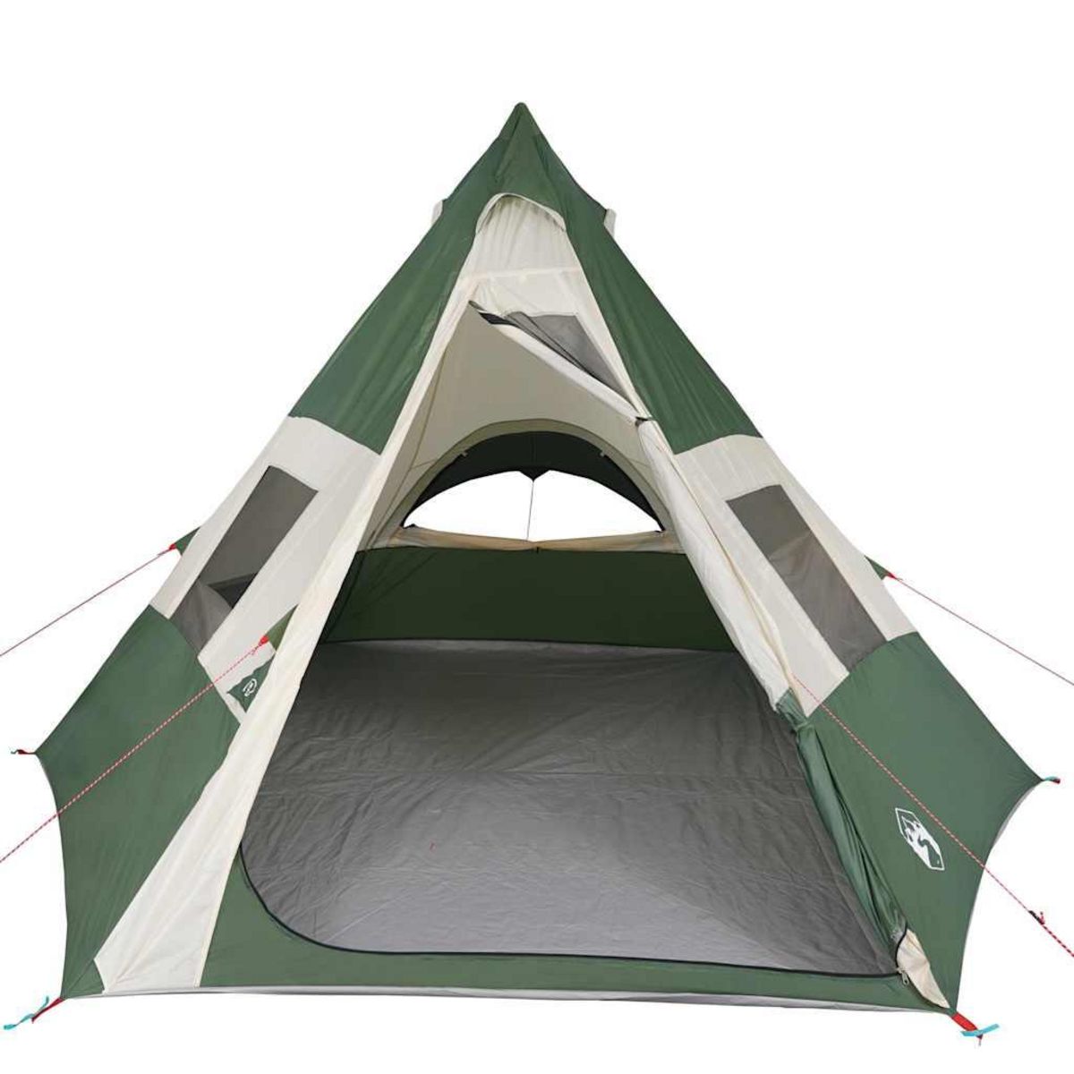 VIDAXL Tente de camping tipi 7 personnes vert impermeable