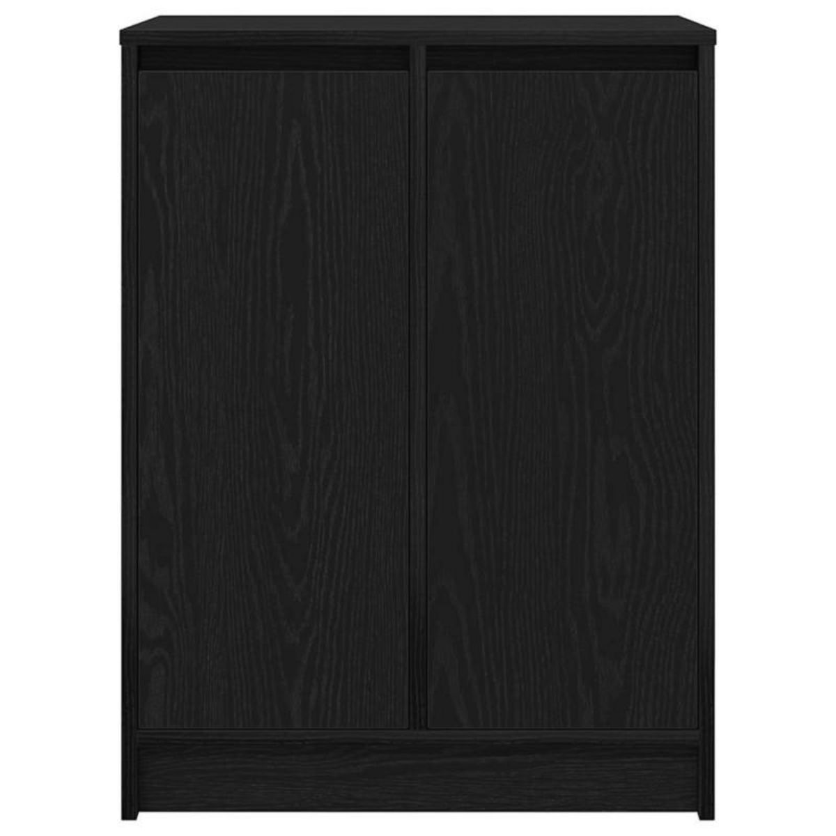 VIDAXL Armoire à chaussures chêne noir 57x34x76 cm bois d ingénierie