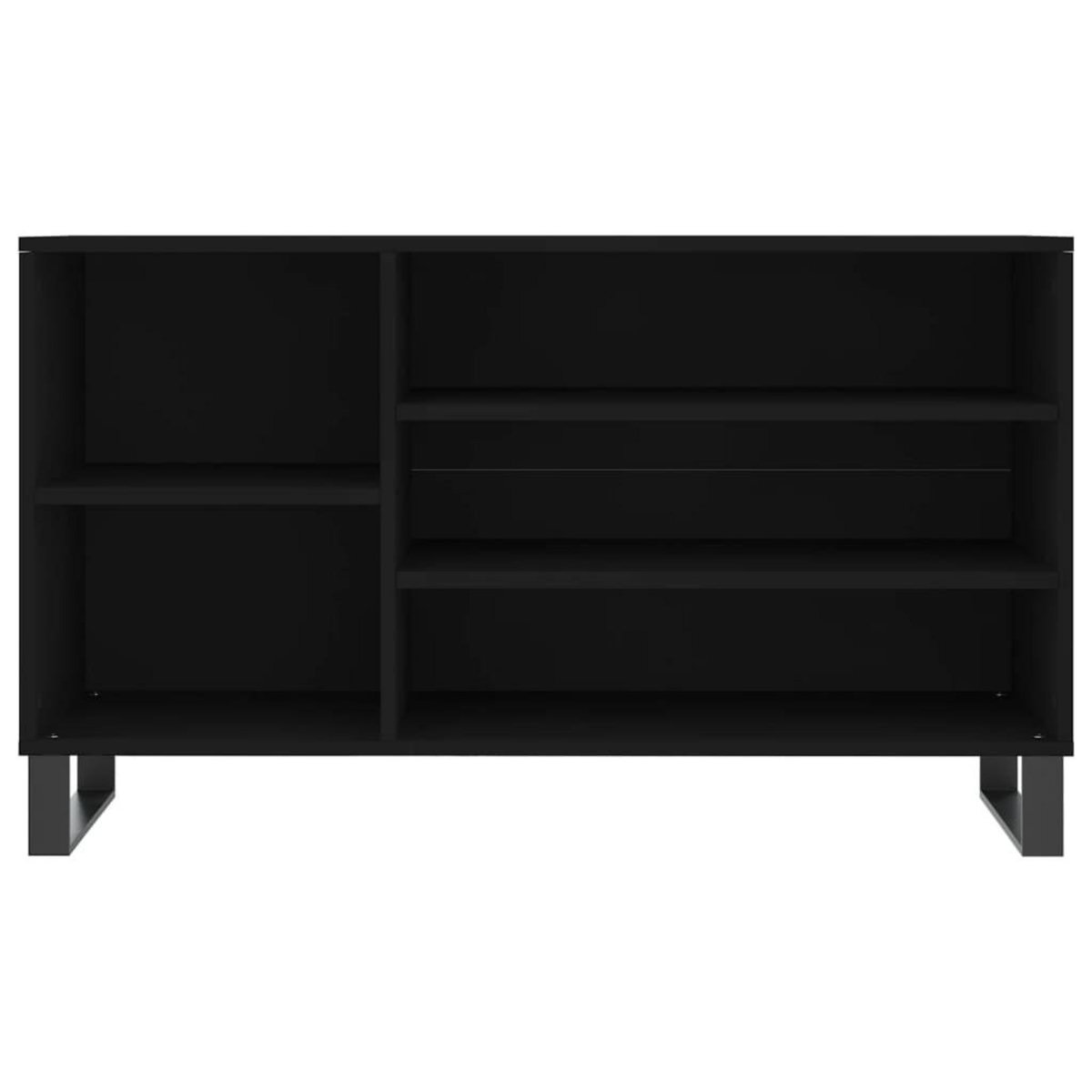 VIDAXL Armoire a chaussures Noir 102x36x60 cm Bois d'ingenierie