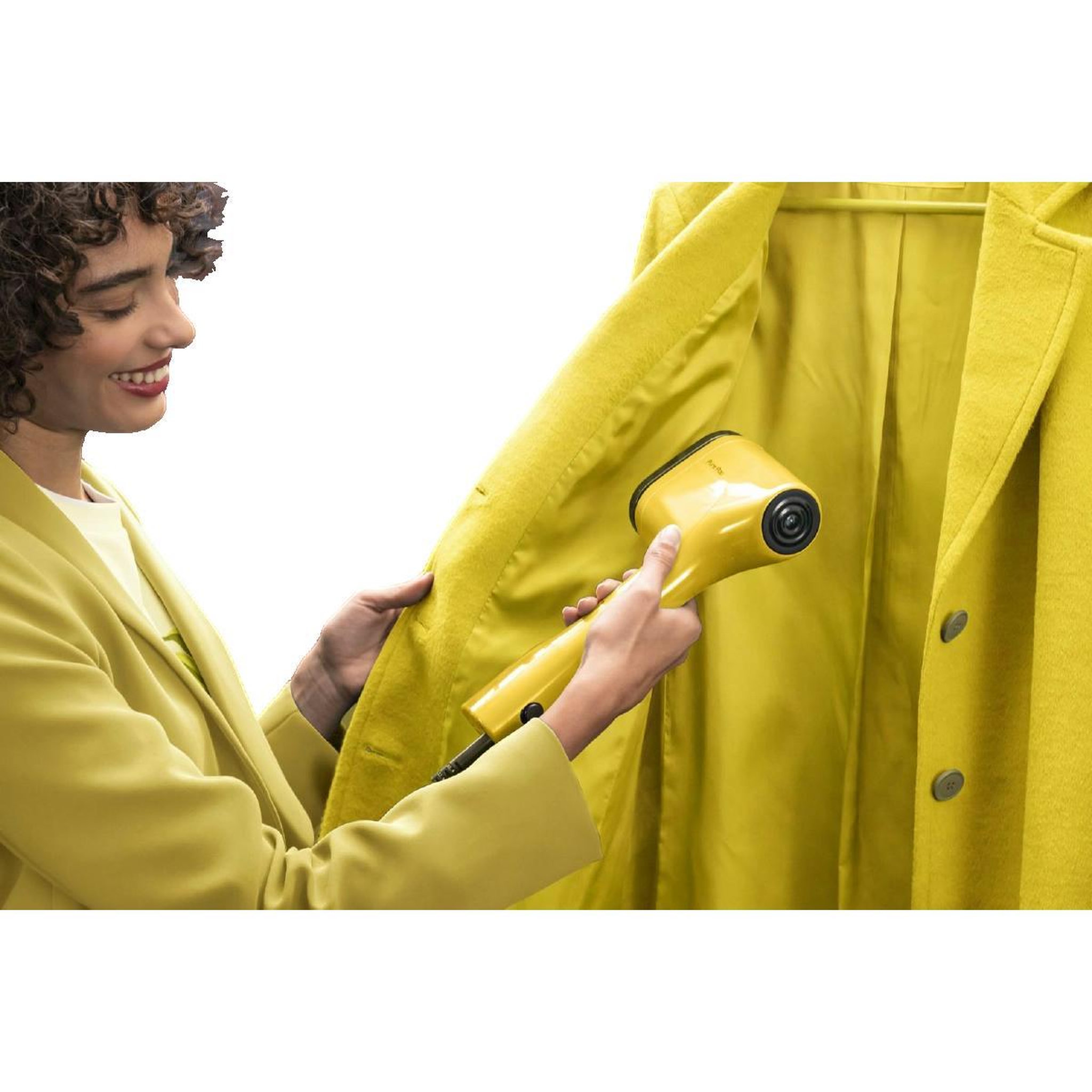 Voir la diapositive 2 : TEFAL Défroisseur vapeur vertical Tefal Pure Pop DT2026 Jaune