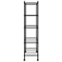 Voir la diapositive 4 : VIDAXL Etagere de rangement 5 niveaux roues 75x35x155 cm Noir 250 kg