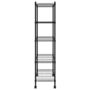 Voir la diapositive 4 : VIDAXL Etagere de rangement 5 niveaux roues 75x35x155 cm Noir 250 kg