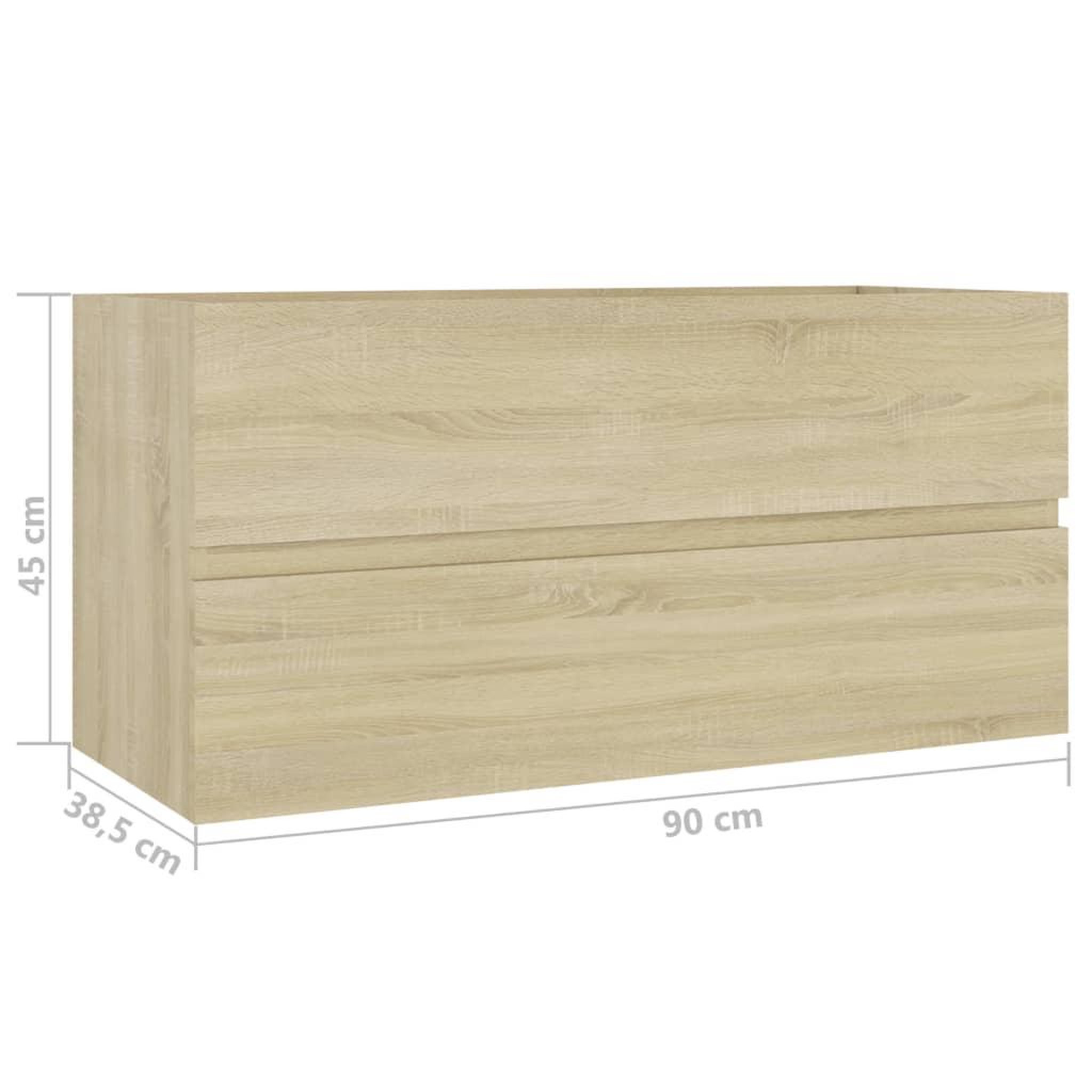Voir la diapositive 6 : VIDAXL Armoire d'evier Chene sonoma 90x38,5x45 cm Bois d'ingenierie