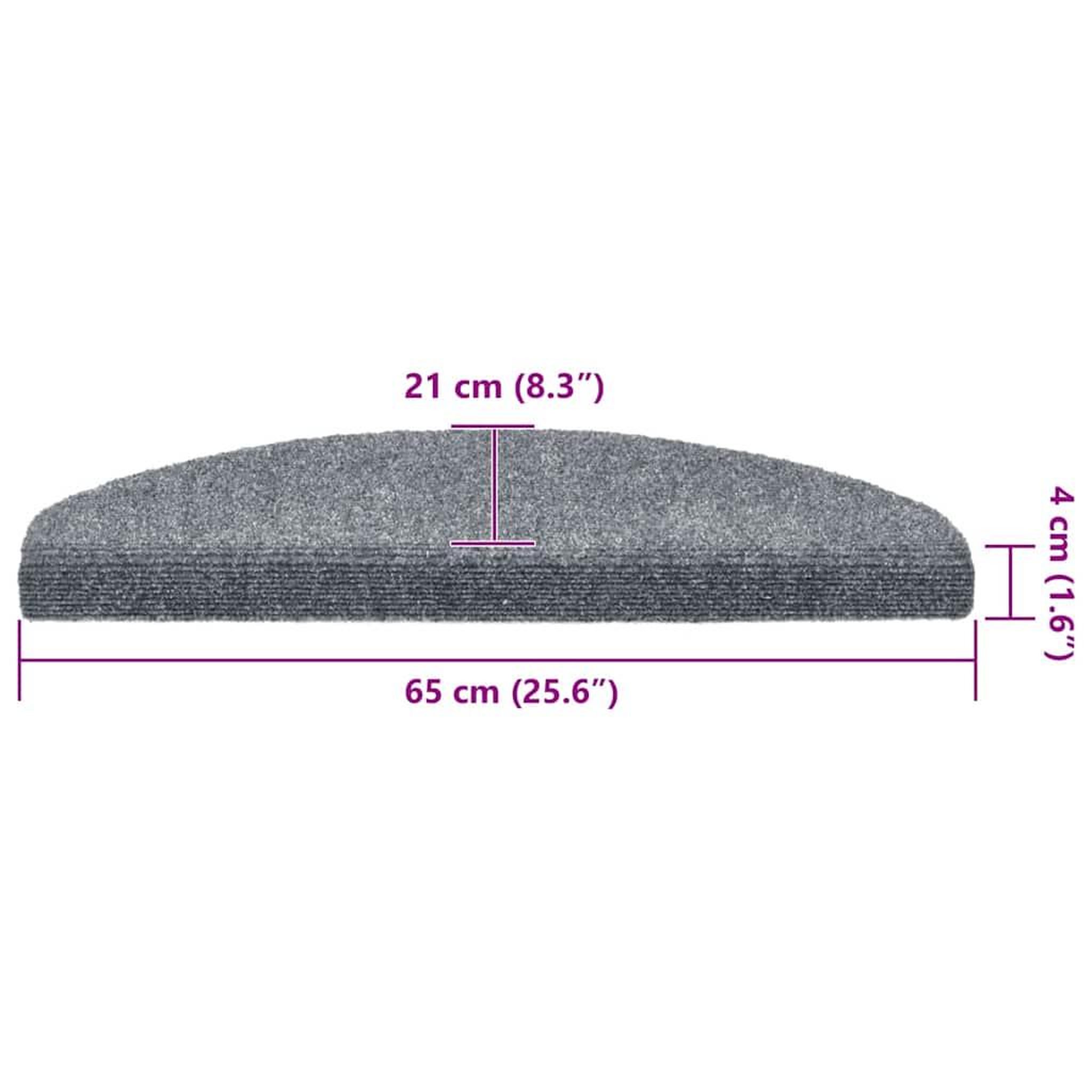 Voir la diapositive 6 : VIDAXL Tapis d'escalier auto-adhesifs 30 pcs gris clair 65x21x4 cm