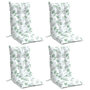 Voir la diapositive 3 : VIDAXL Coussins de chaise a dossier haut lot de 4 modele de feuille