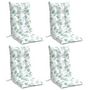 Voir la diapositive 3 : VIDAXL Coussins de chaise a dossier haut lot de 4 modele de feuille