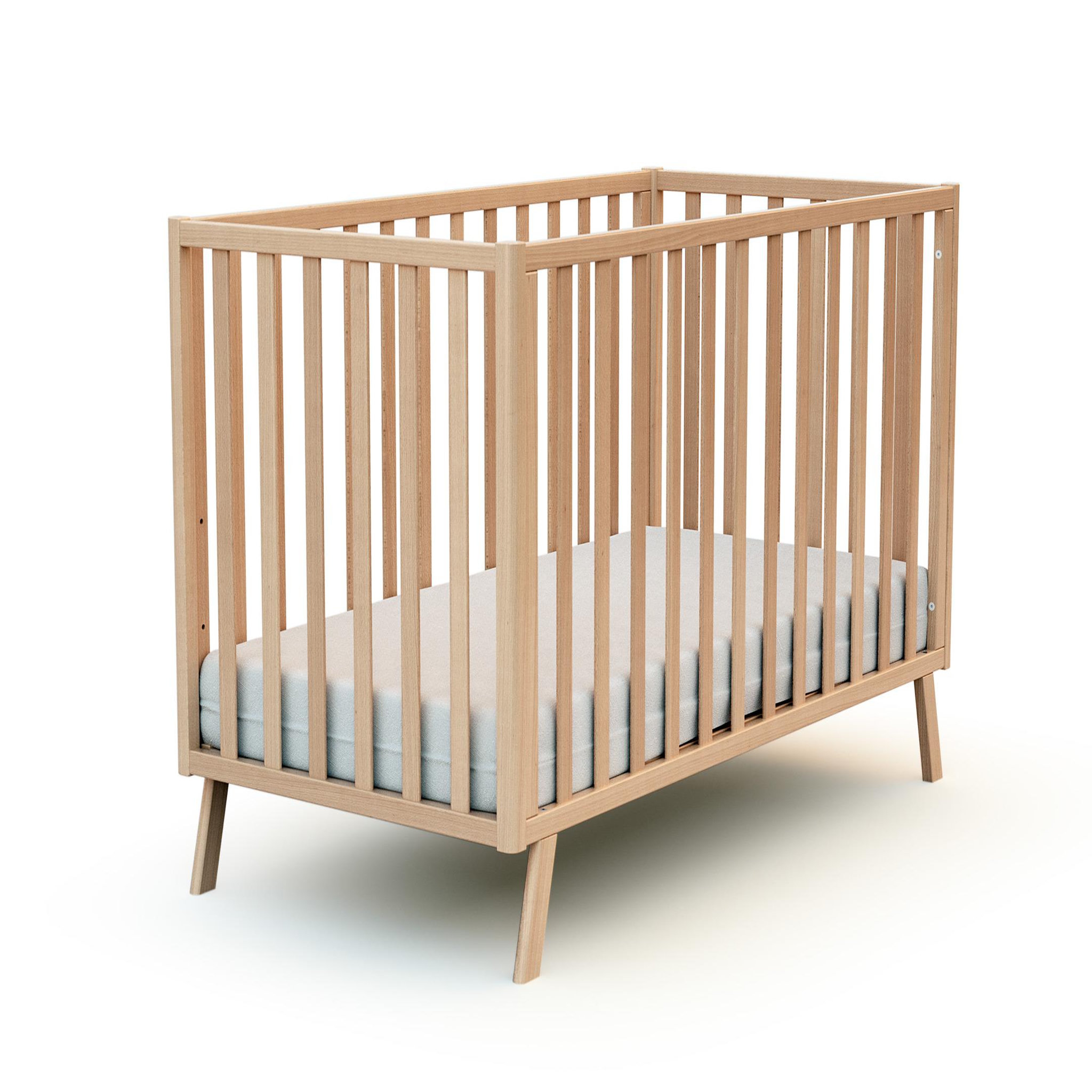 Voir la diapositive 1 : AT4 Lit bébé évolutif CONFORT en bois