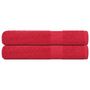 Voir la diapositive 1 : VIDAXL Serviettes 2 pcs rouge 100x200 cm 360 g m² 100% coton