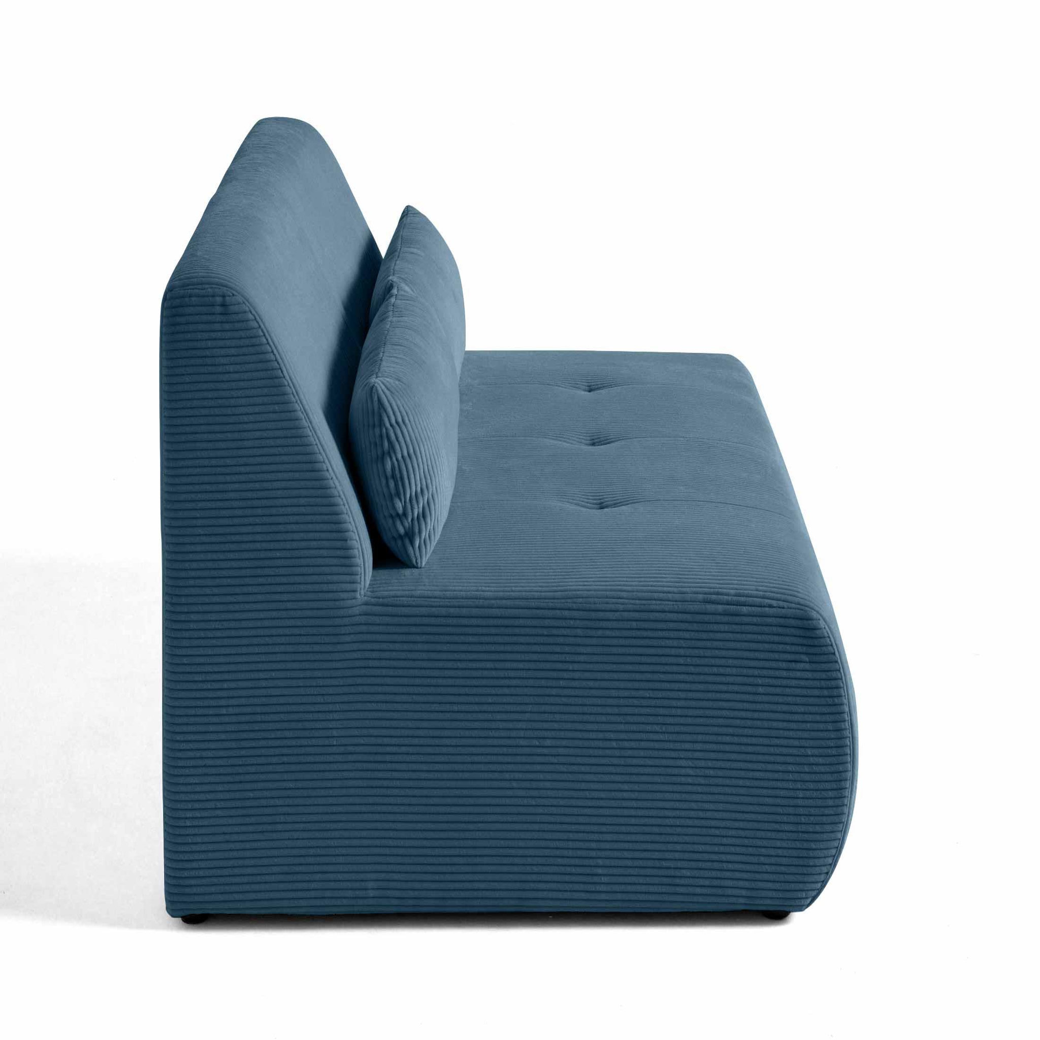 Voir la diapositive 3 : LISA DESIGN Onyx - canapé droit 2 places - en velours côtelé