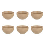 SECRET DE GOURMET Lot de 6 Bols en Céramique  Lya  60cl Taupe