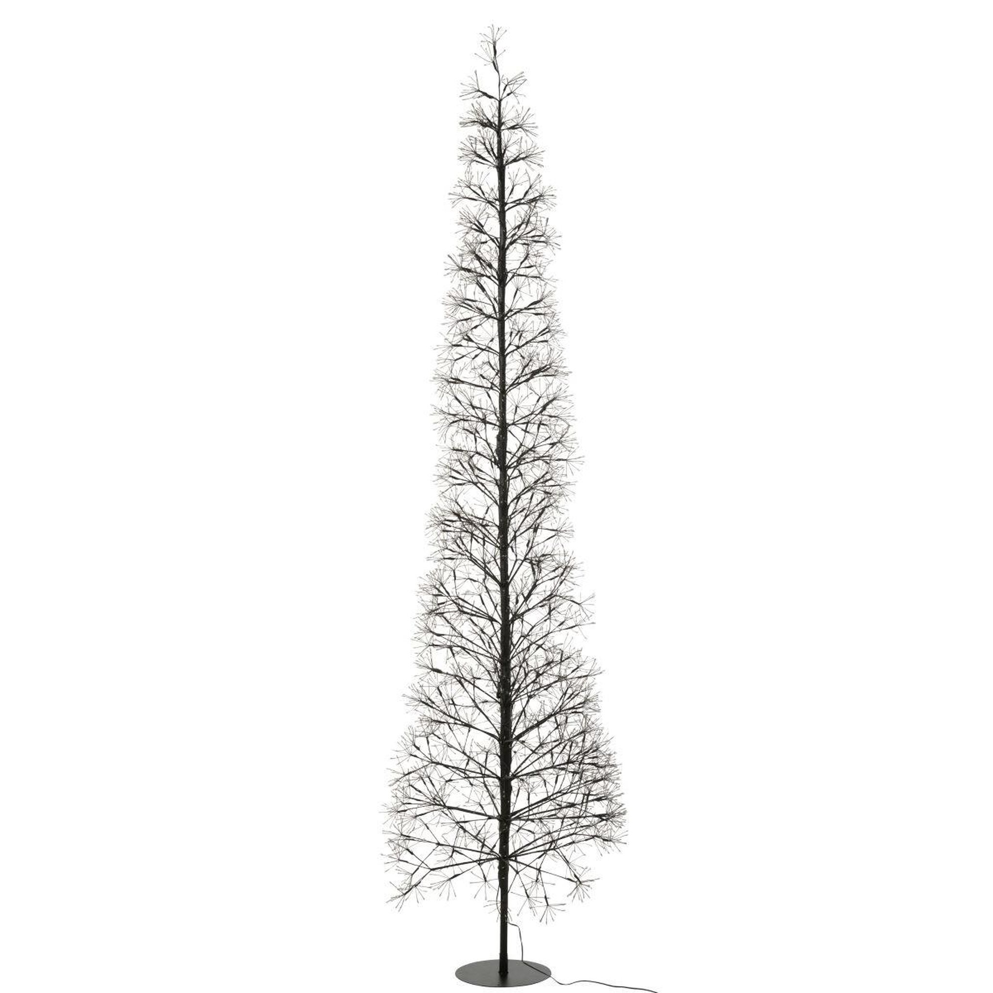 Voir la diapositive 2 : J-LINE Sapin à led en métal  grady  240cm noir